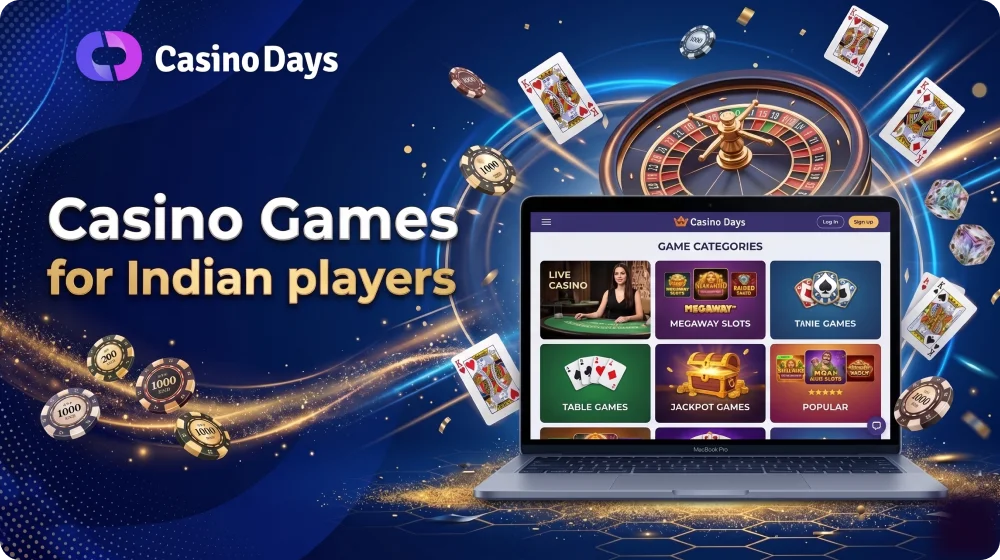 Game categories on the Casino Days platform in India